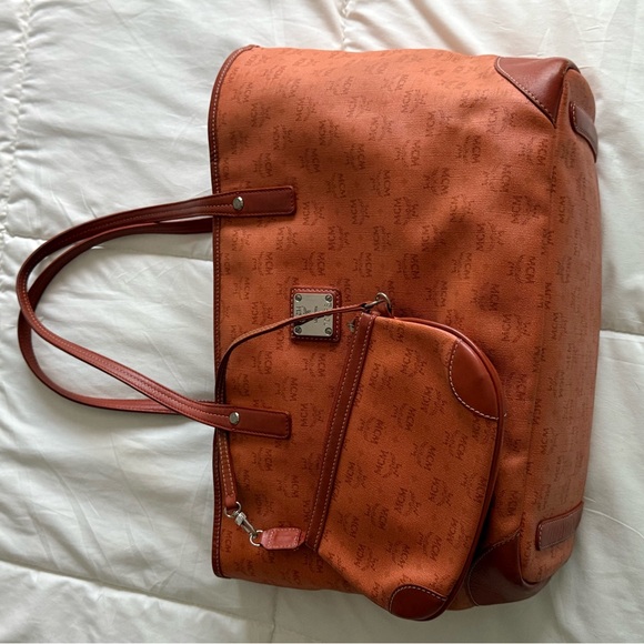 MCM Brown Leather Tote Bag